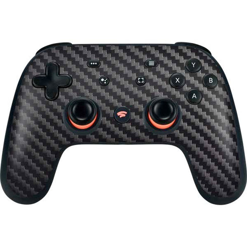 Black Carbon Fiber Specialty Texture Material Google Stadia Controller Skin